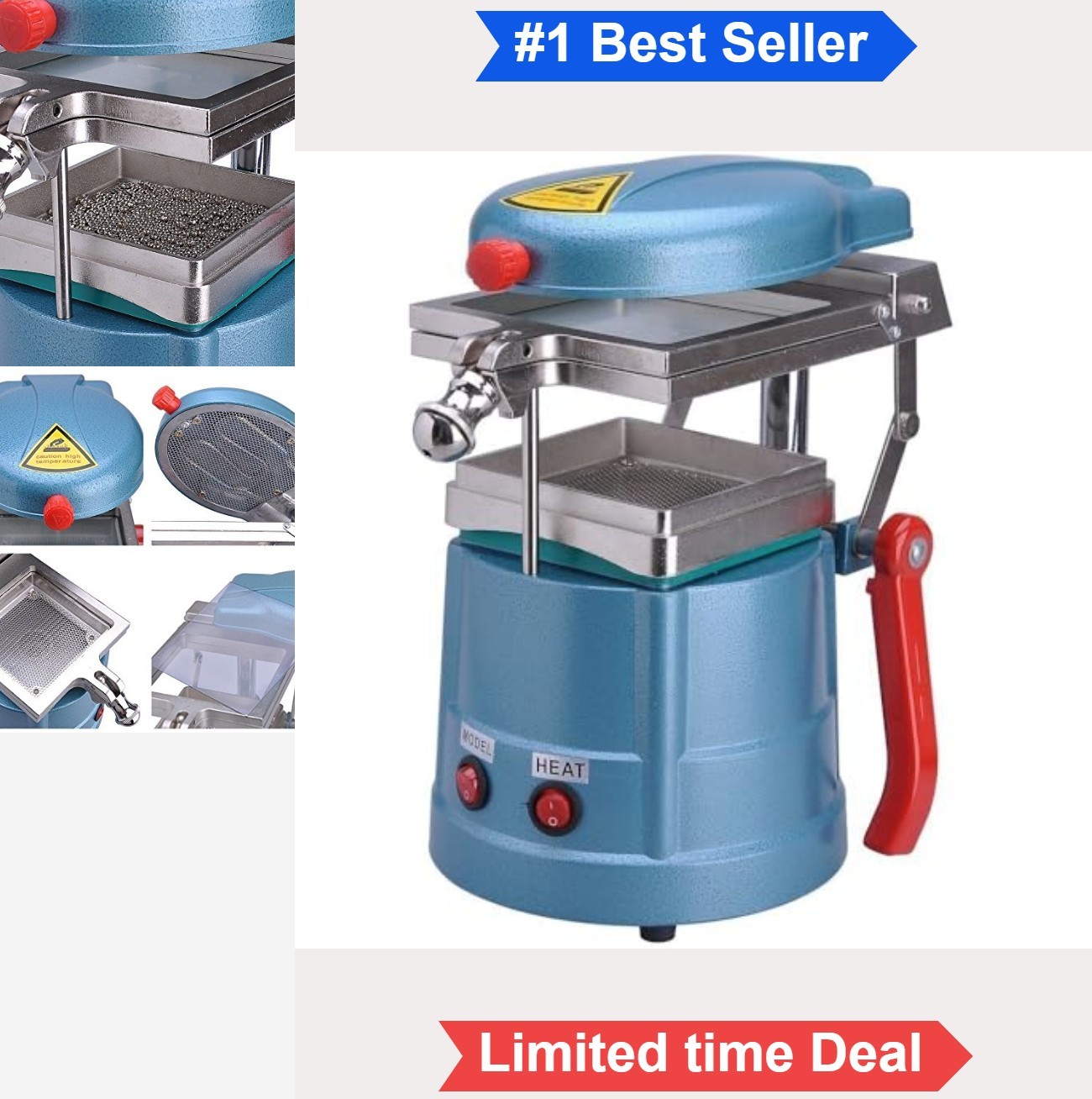 Laboratory Vacuum Forming Machine Dental 110V Suction Molding Portable Unit
