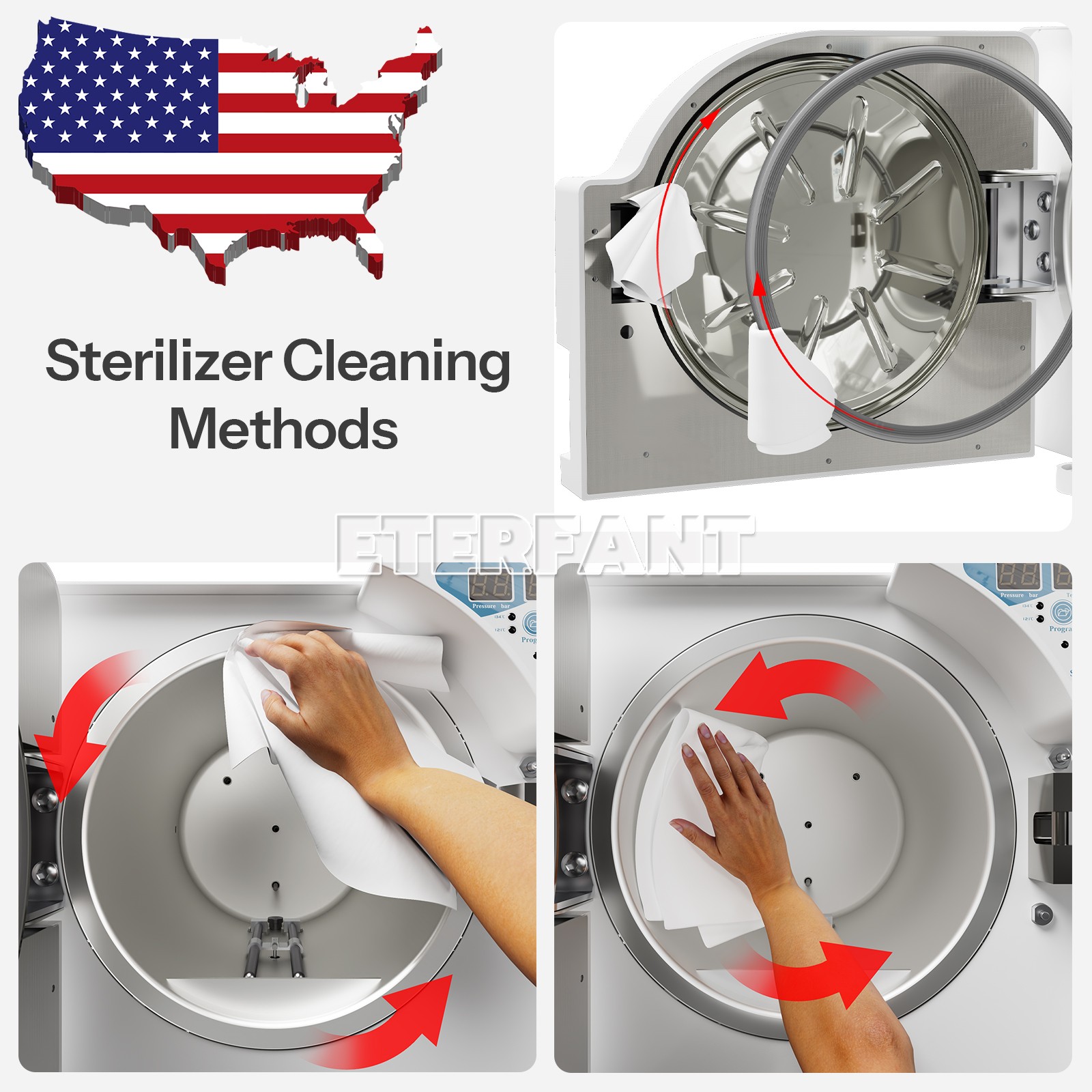Dental Medical Autoclave Steam Sterilizer Class N 23L Drying Function JCH-23 US