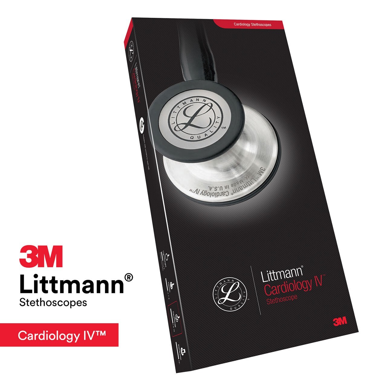 3M Littmann® Cardiology IV Stethoscope Gray Tube Smoke Stem 6238 NEW
