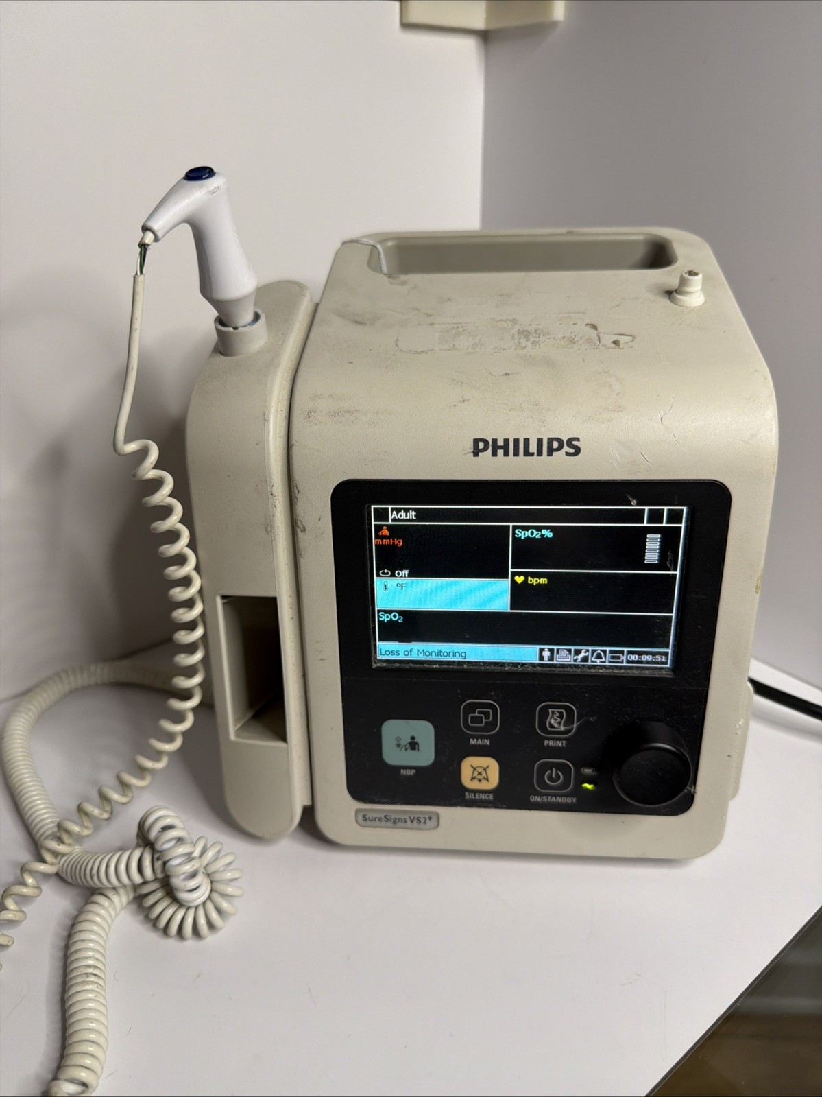 lot x 2 Philips SureSigns VS2+ Patient Vital Signs Monitors – with power cables