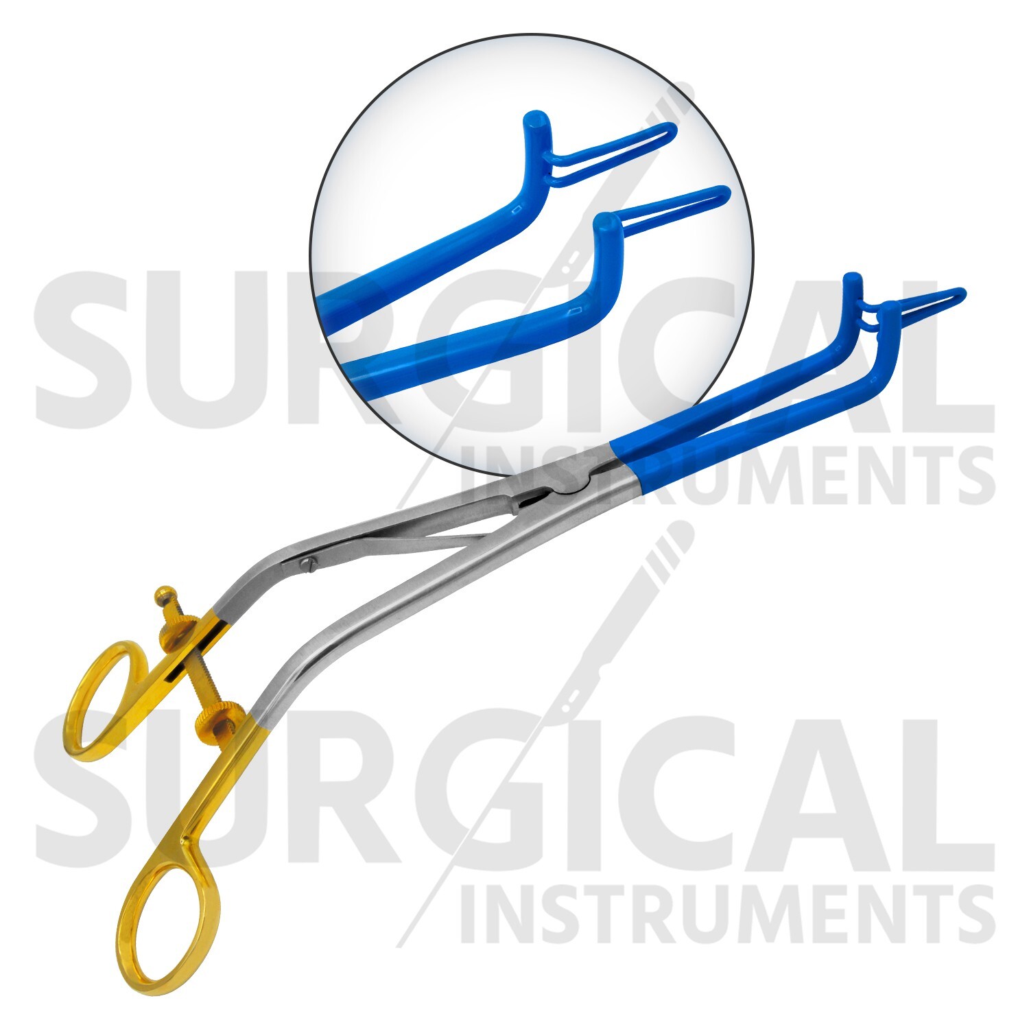 4 Pcs Blue Coated Gynecology Electrosurgical Instruments Set German Grade