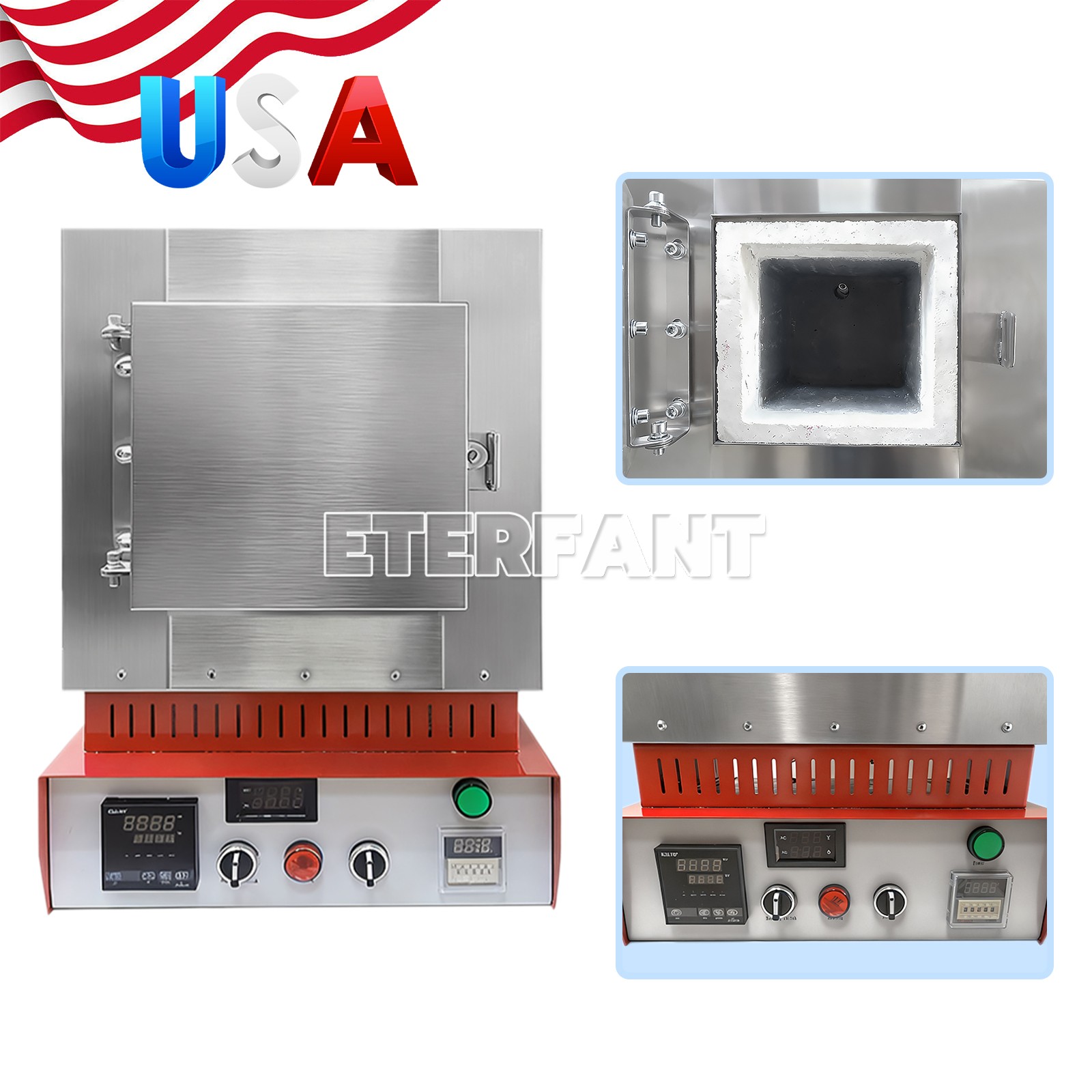 ETERFANT Dental 3000w Burnout Furnace Ceramic Fiber Heating Furnace 110V 1100℃