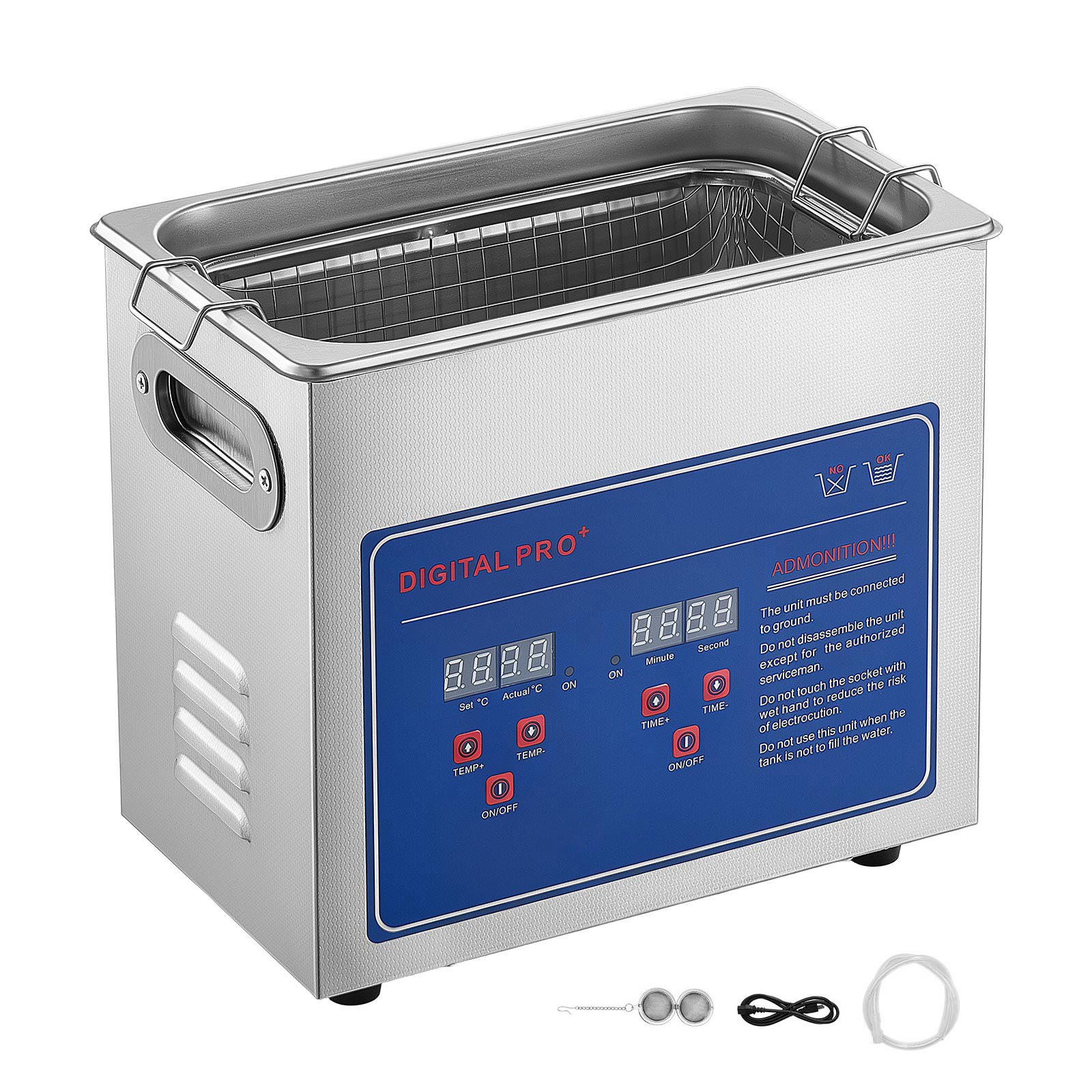 Uimoso 3L Ultrasonic Cleaner 40kHz for Jewelry and Small Parts Cleaning