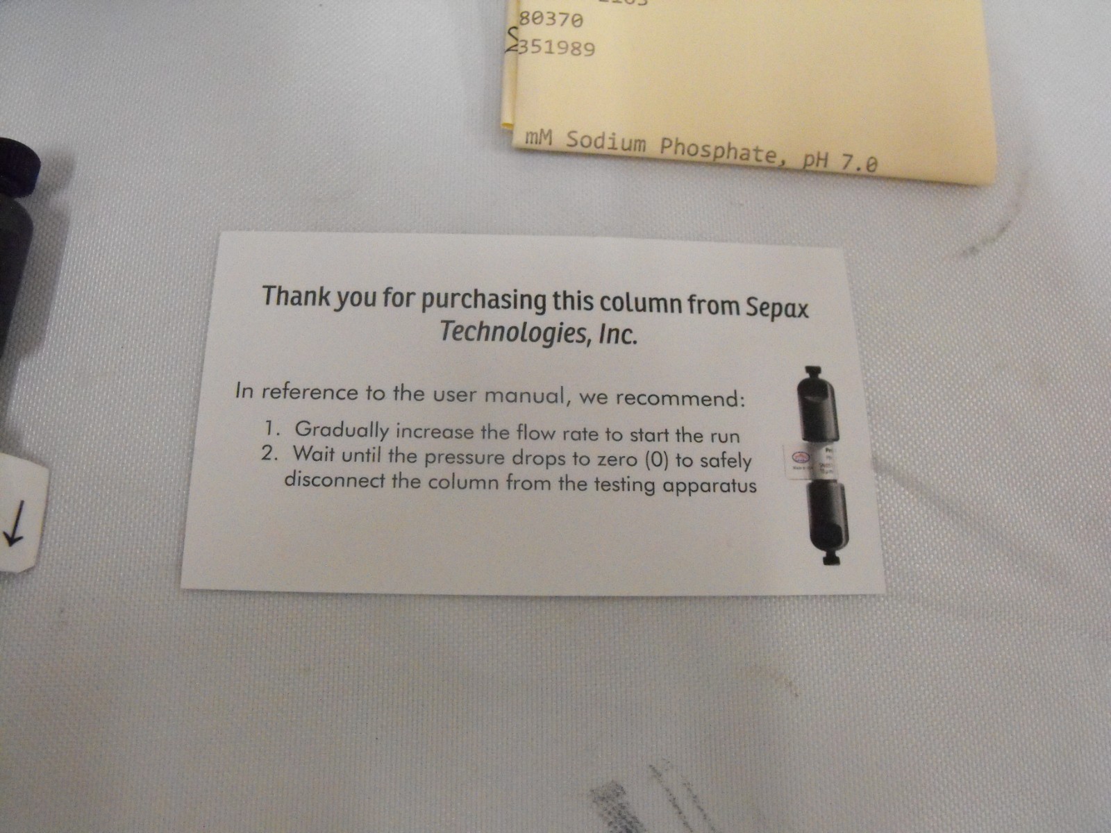Sepax Zenix SEC-150 Column #213150-7805, 3µm, 7.8 x 50mm, 2021 exp but unused