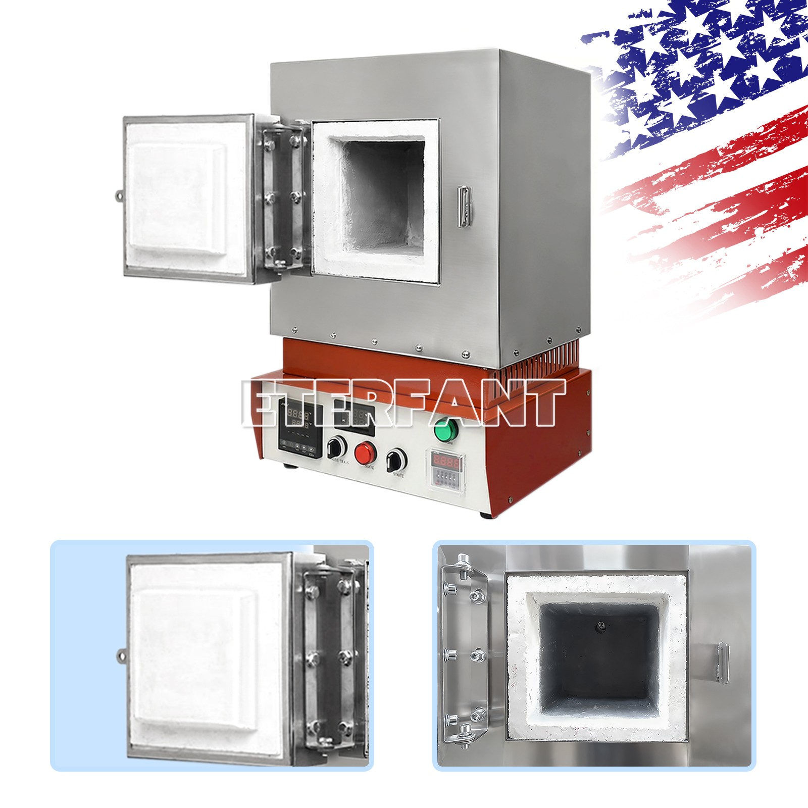 ETERFANT Dental 3000w Burnout Furnace Ceramic Fiber Heating Furnace 110V 1100℃