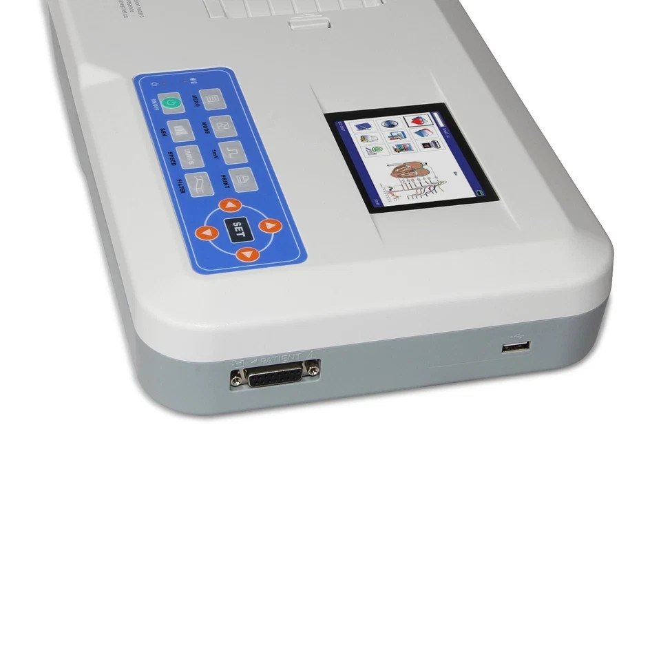 Vet Veterinary Digital 3 Channel 12 lead Electrocardiograph EKG Machine New