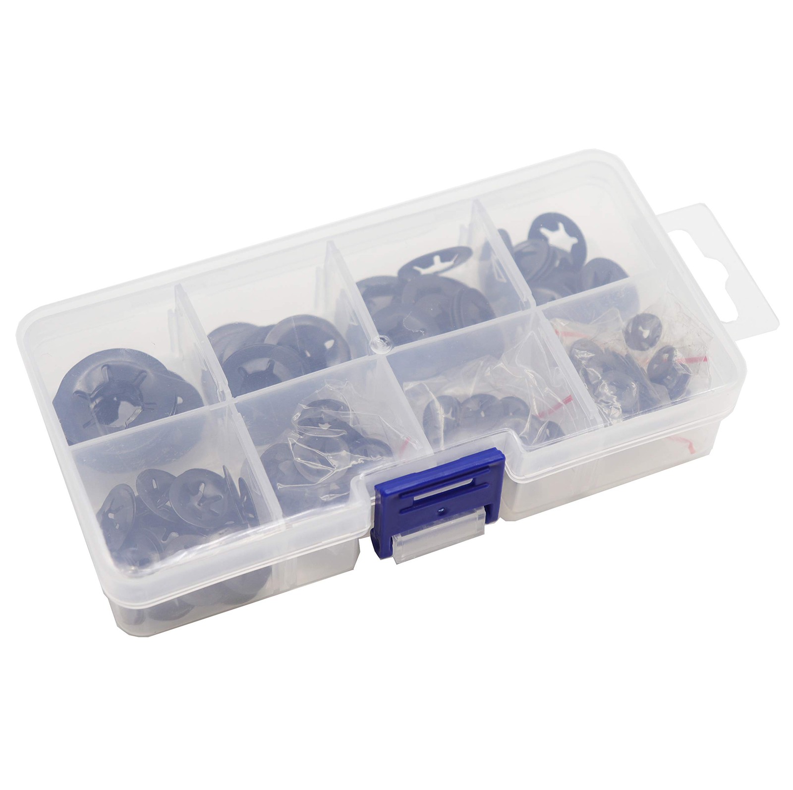 260pcs[9 Sizes] Black Starlock M2, M2.5, M3, M4, M5, M6, M8, M10, M12,