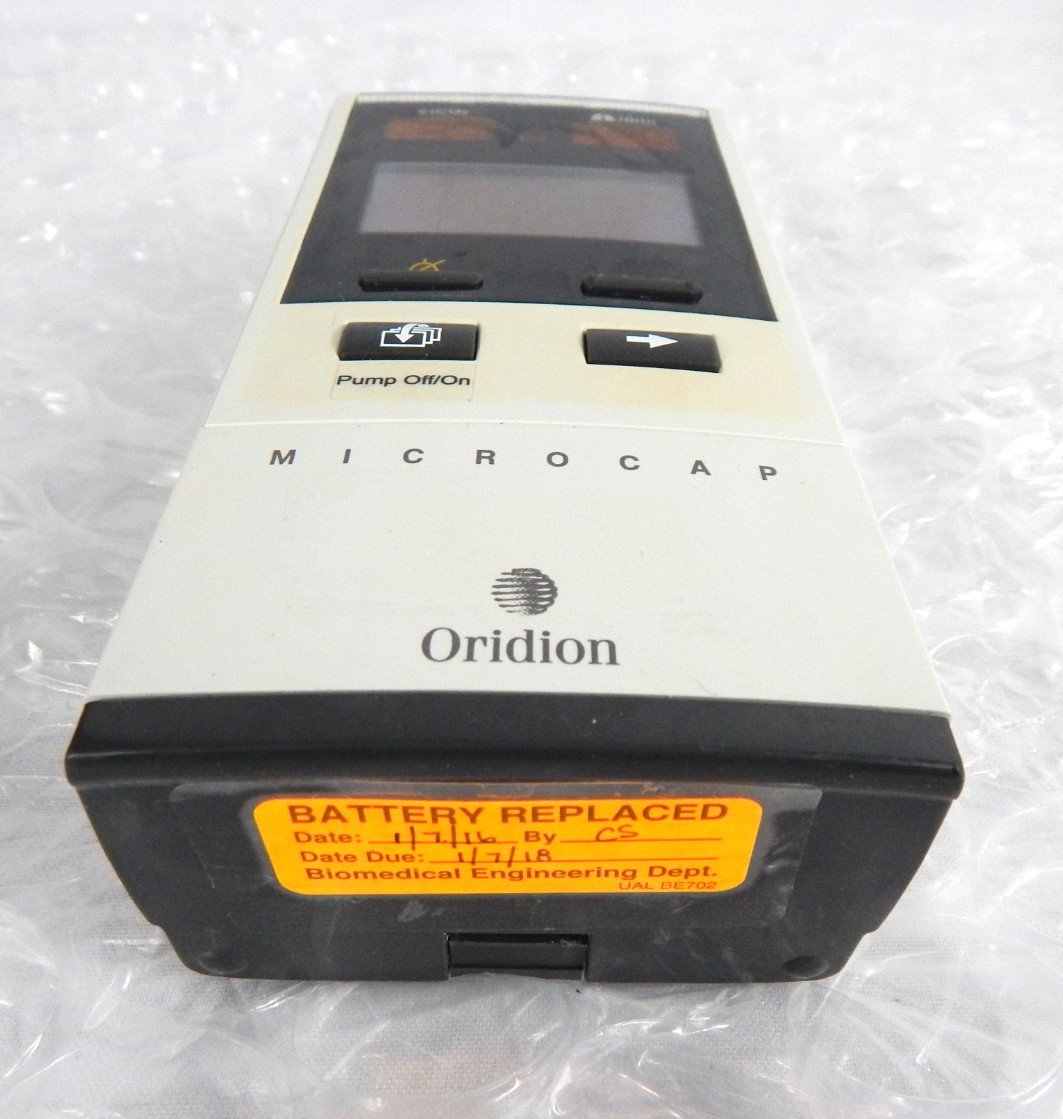 ORIDION MICROCAP HANDHELD CAPNOGRAPH S/N 451