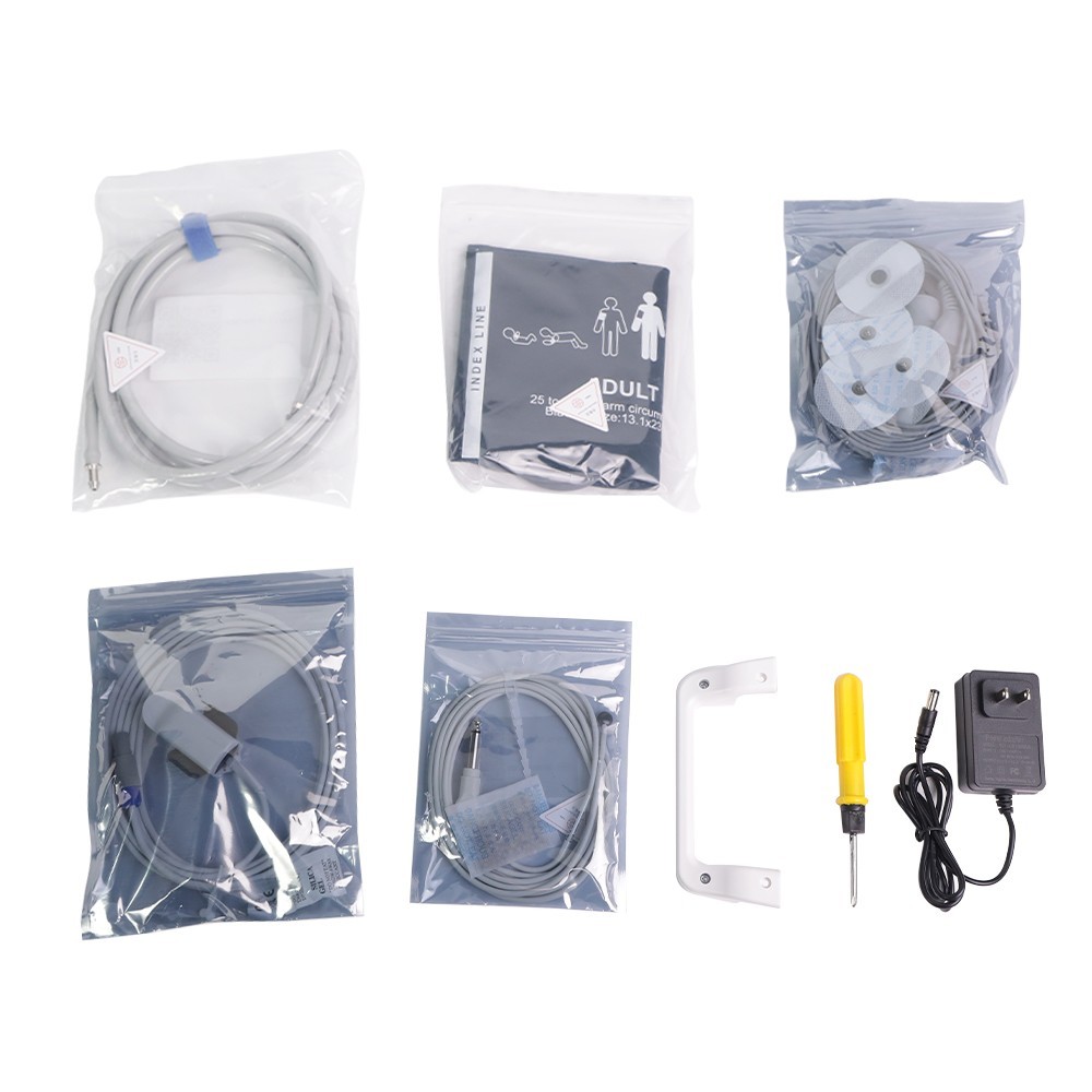 8″ Handheld Portable Patient Monitor Vital Signs ECG TEMP Multi-parameter