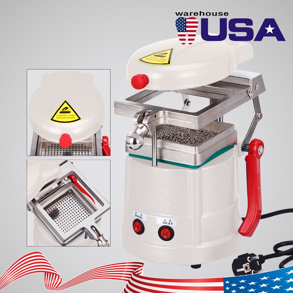 Dental Vacuum Forming Molding Machine Former Heat Thermoforming Steel Grits