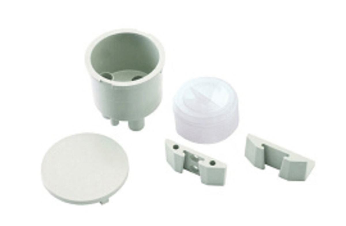 DCI VACUUM CANISTER BRACKET MOUNTED DENTAL VACUUM TRAP KIT GRAY 5860