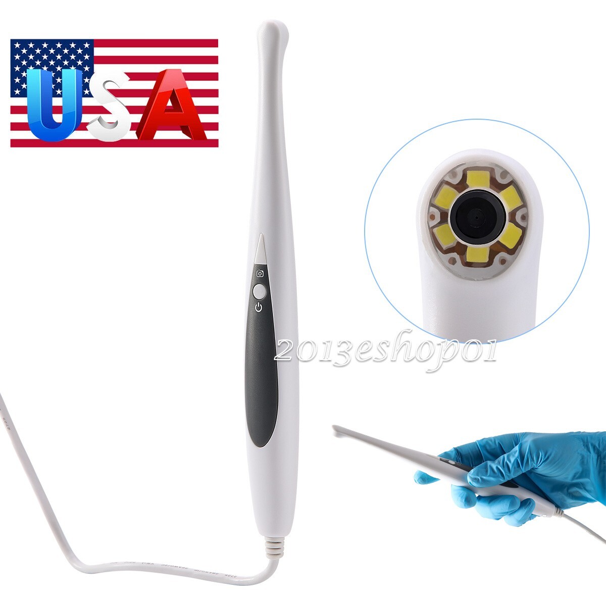 Dental Intraoral Camera USB Digital Intra Oral Imaging 6 LED light 2 meter cable