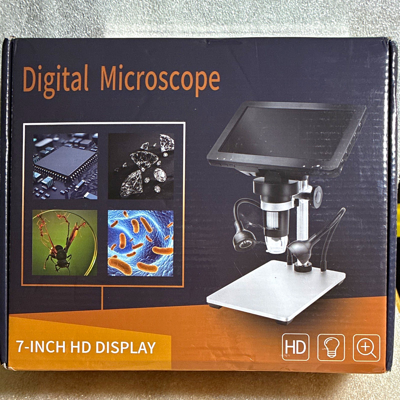 DM9 Digital Microscope 7″ HD Monitor Display, Upright, 10x