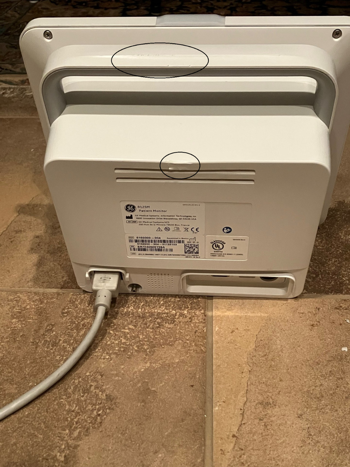 GE Carescape B125M Patient Monitor ECG, NIBP, SpO2, Temp – TESTED – See Listing