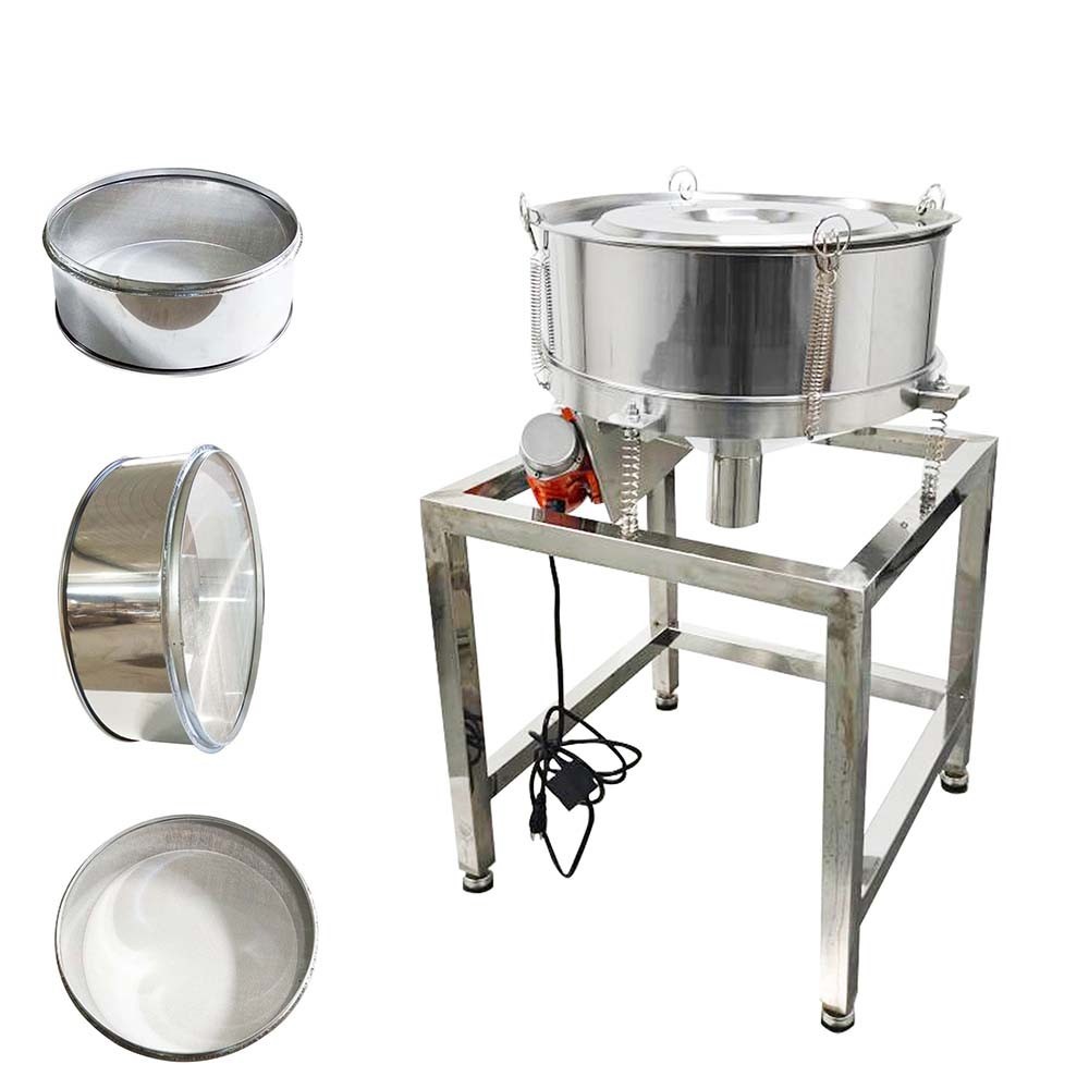 110V/60HZ Vibrating Sieve with 20 Mesh,50 Mesh Screen And Lid Round Shaker