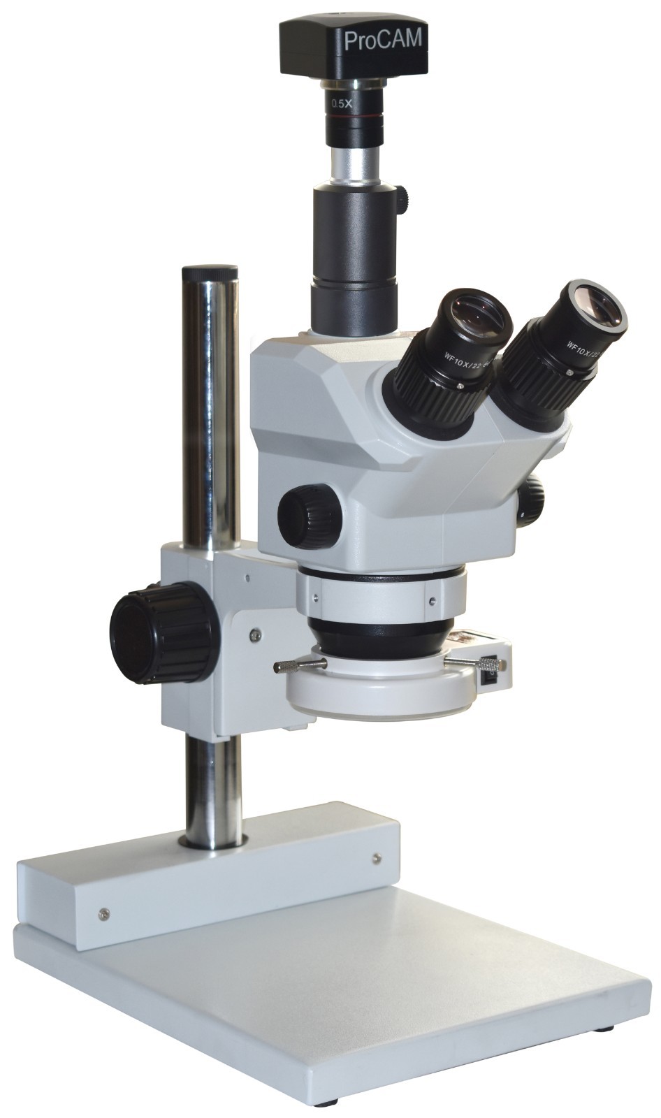 Professional 1:9 Zoom Widefield Stereo Microscope 7–60× w 115mm WD 25 MP USB Cam