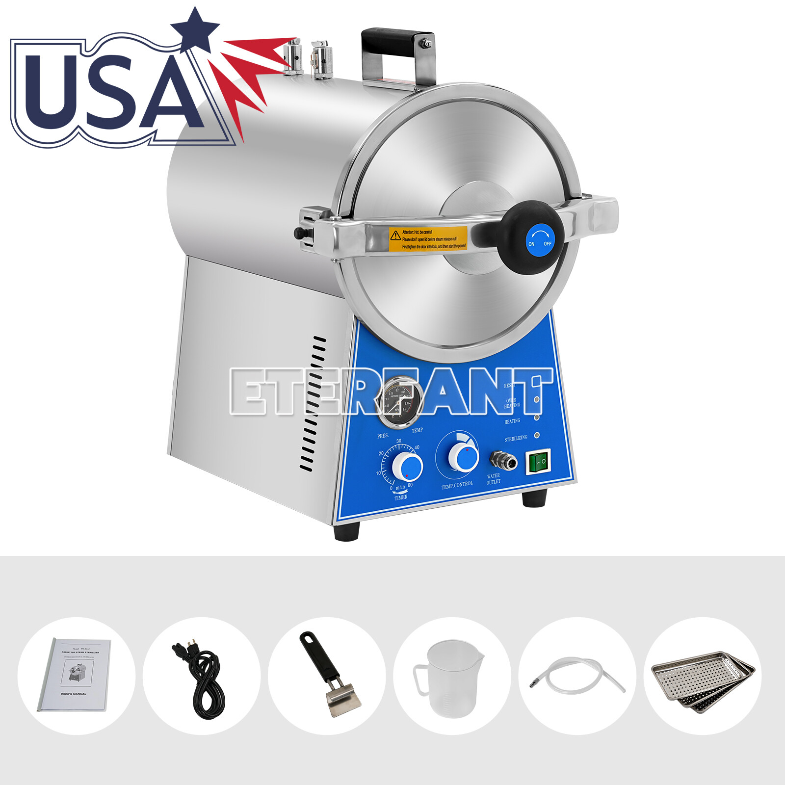 Dental 24L Tabletop Medical Steam Sterilizer Autoclave/27L Sterilization Cabinet