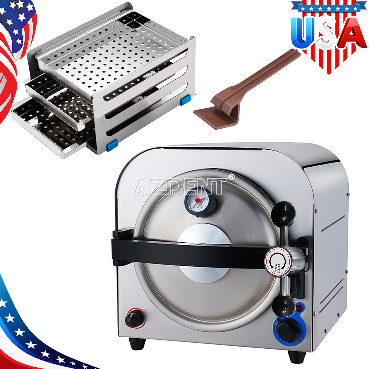 14L Dental Steam Sterilizer Autoclave Medical Sterilization Equipment 900W