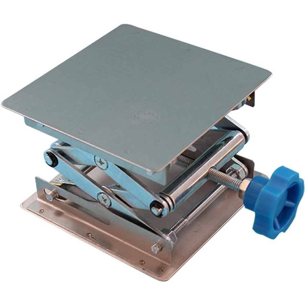 Stainless Steel Lab Scissor Jack Table Lift Stand Mini Laboratory Platform 4×4