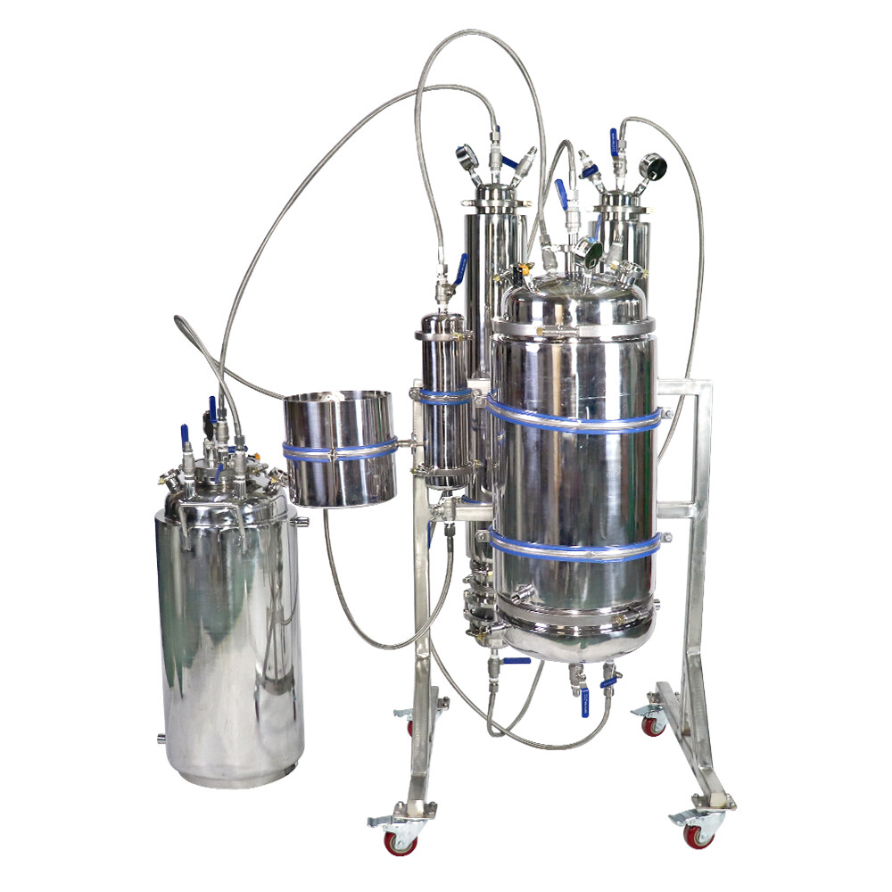 10LB Jacketed Closed Loop Extractor Double Vacuum Chamber 4″*36″ with Bracket