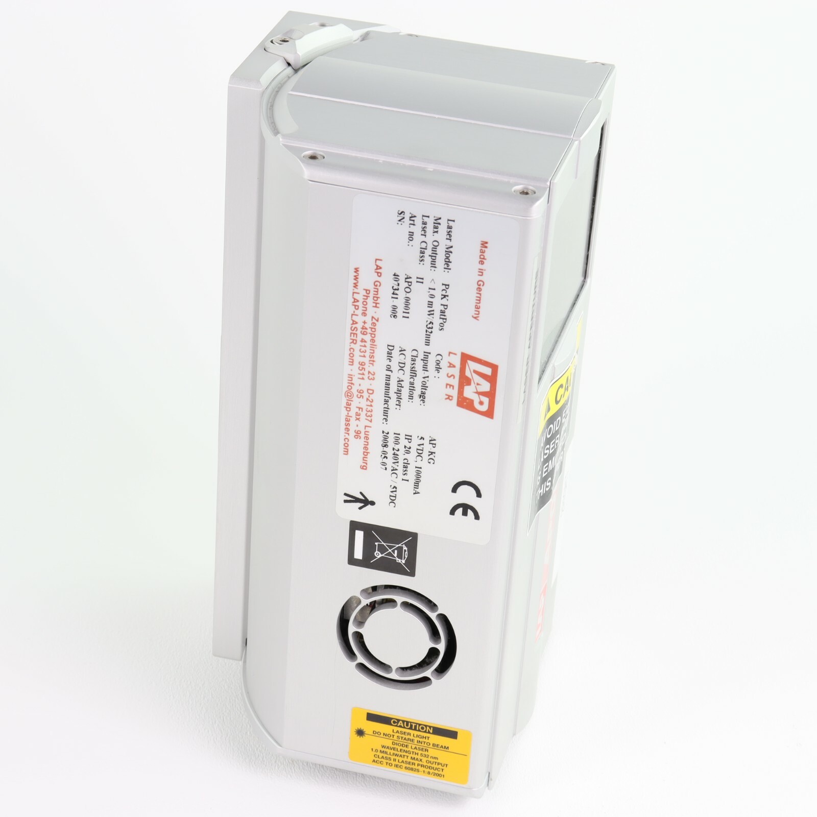LAP Laser APOLLO APO-00011Model PcK PatPos 5Vdc 100ma
