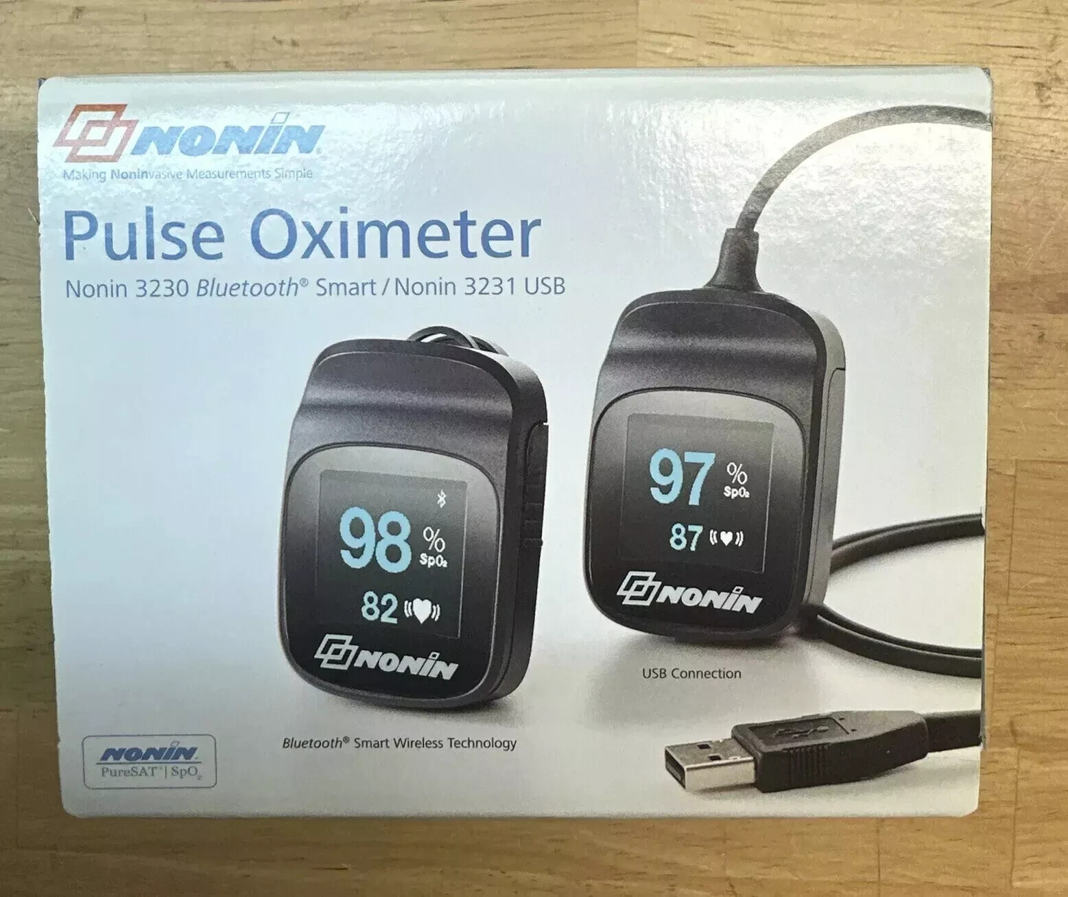 Nonin 02 SpO2 meter Model 3230 Bluetooth Smart Pulse Oximeter- 100% + reviews