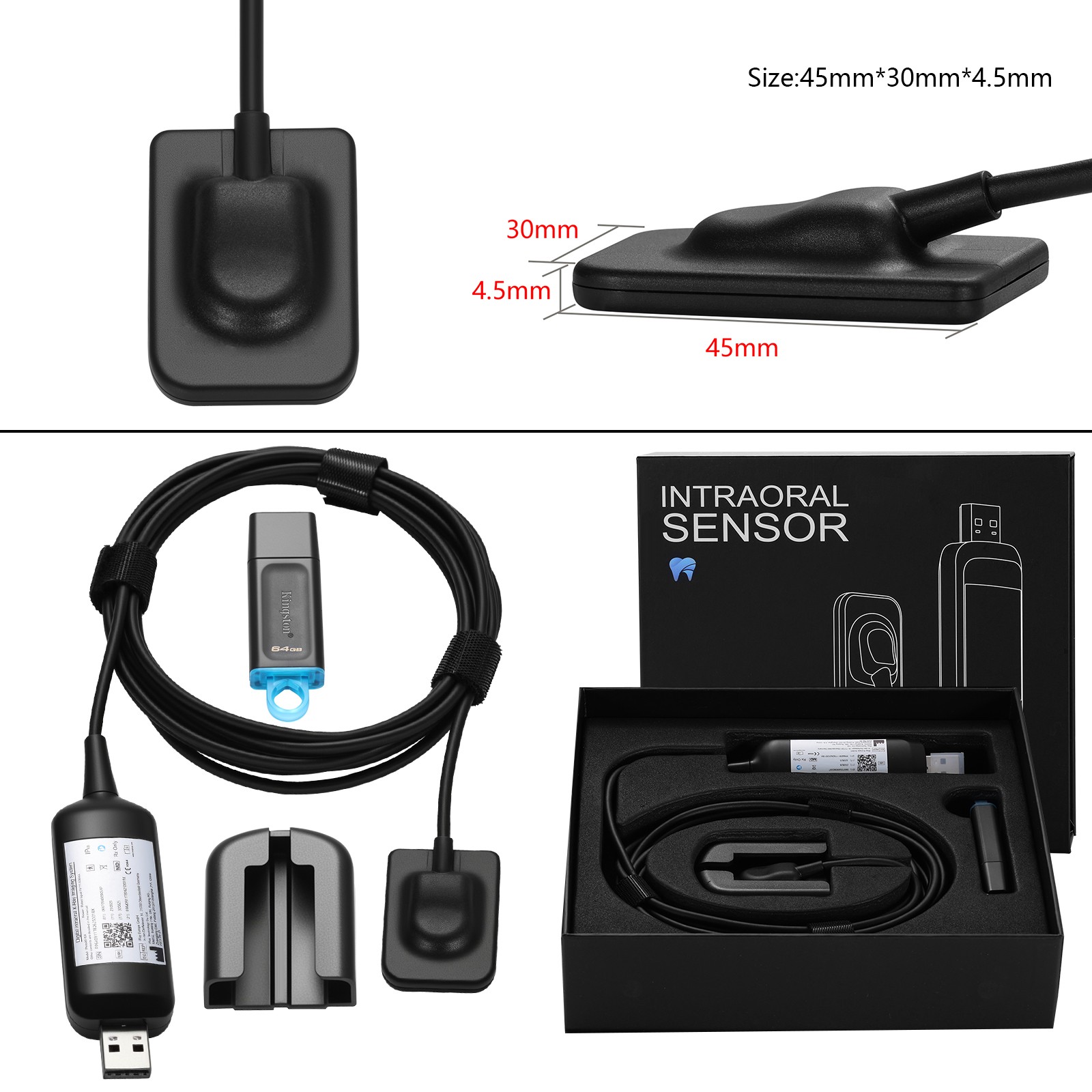 Size 1.5 Dental ray X Image System Digital Rayos Sensor Fit TWAIN Drive +Holder
