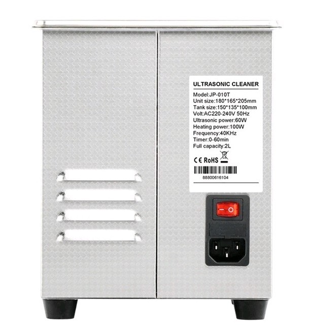 Multifunctional 2L Benchtop Ultrasonic Cleaner w/ Digital Timer, Heater & Degas