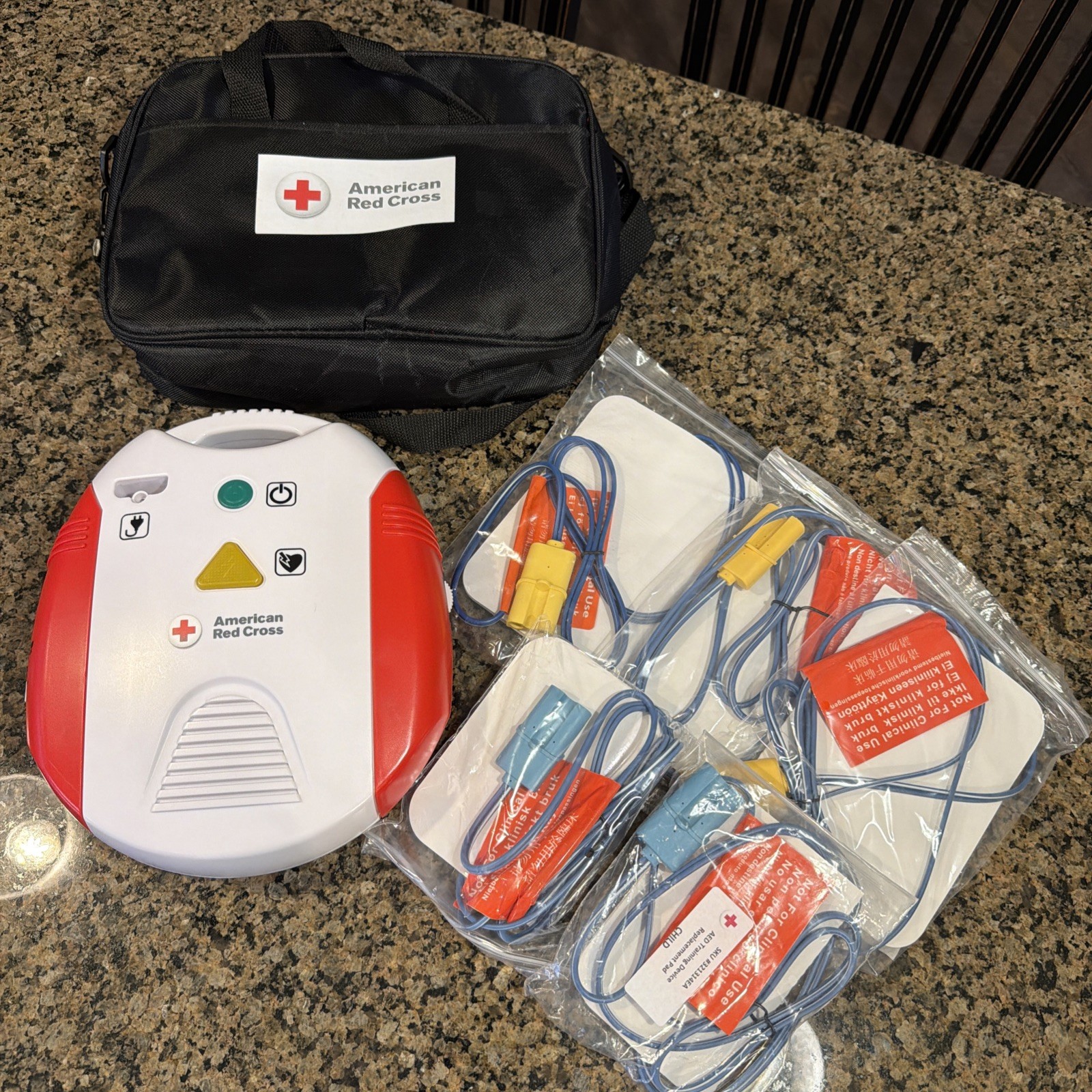 American Red Cross AED Trainer Training Practice Device English & Spanish WORKS