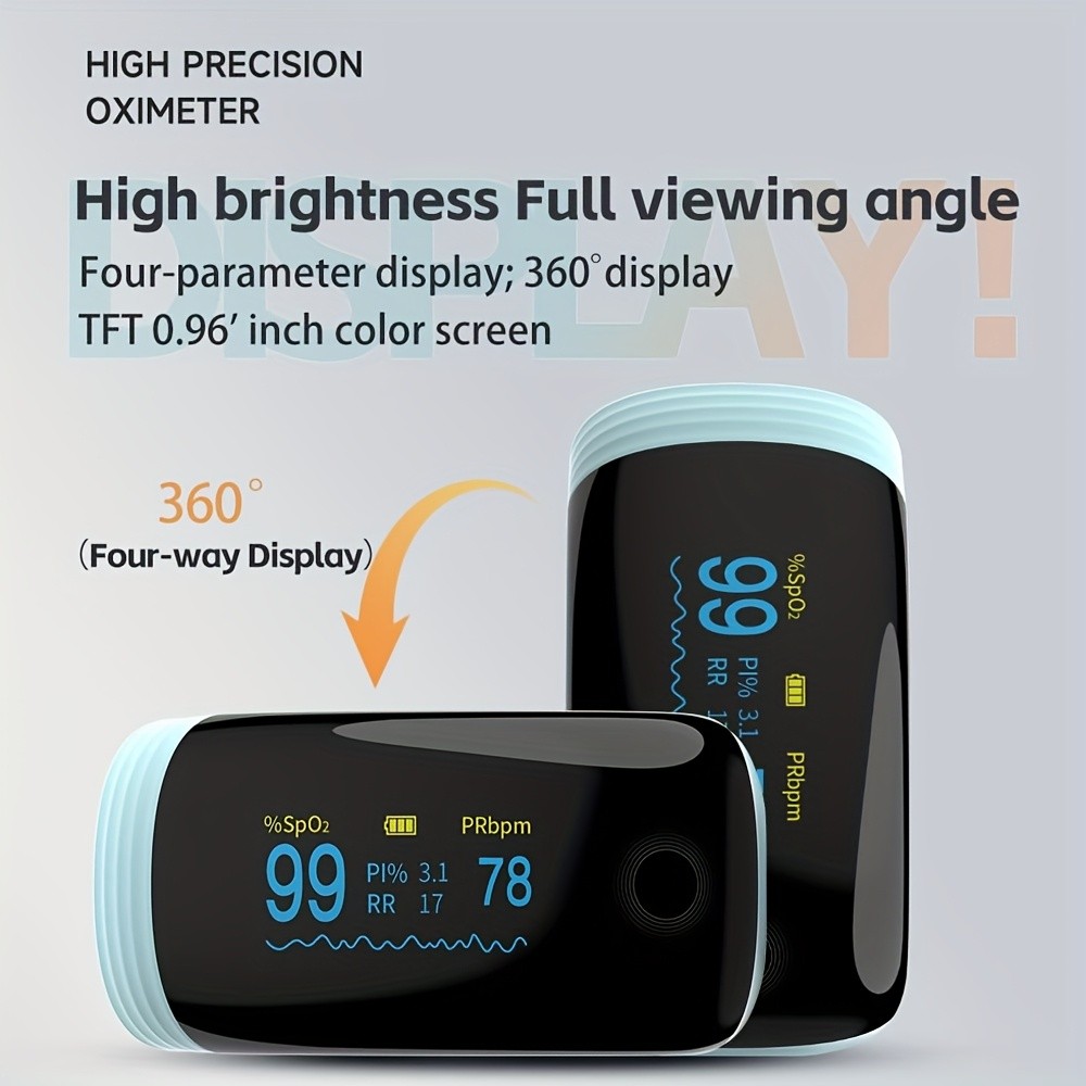 Rechargeable Fingertip Pulse Oximeter SpO2 Pulse Rate Oxygen Monitor Universal