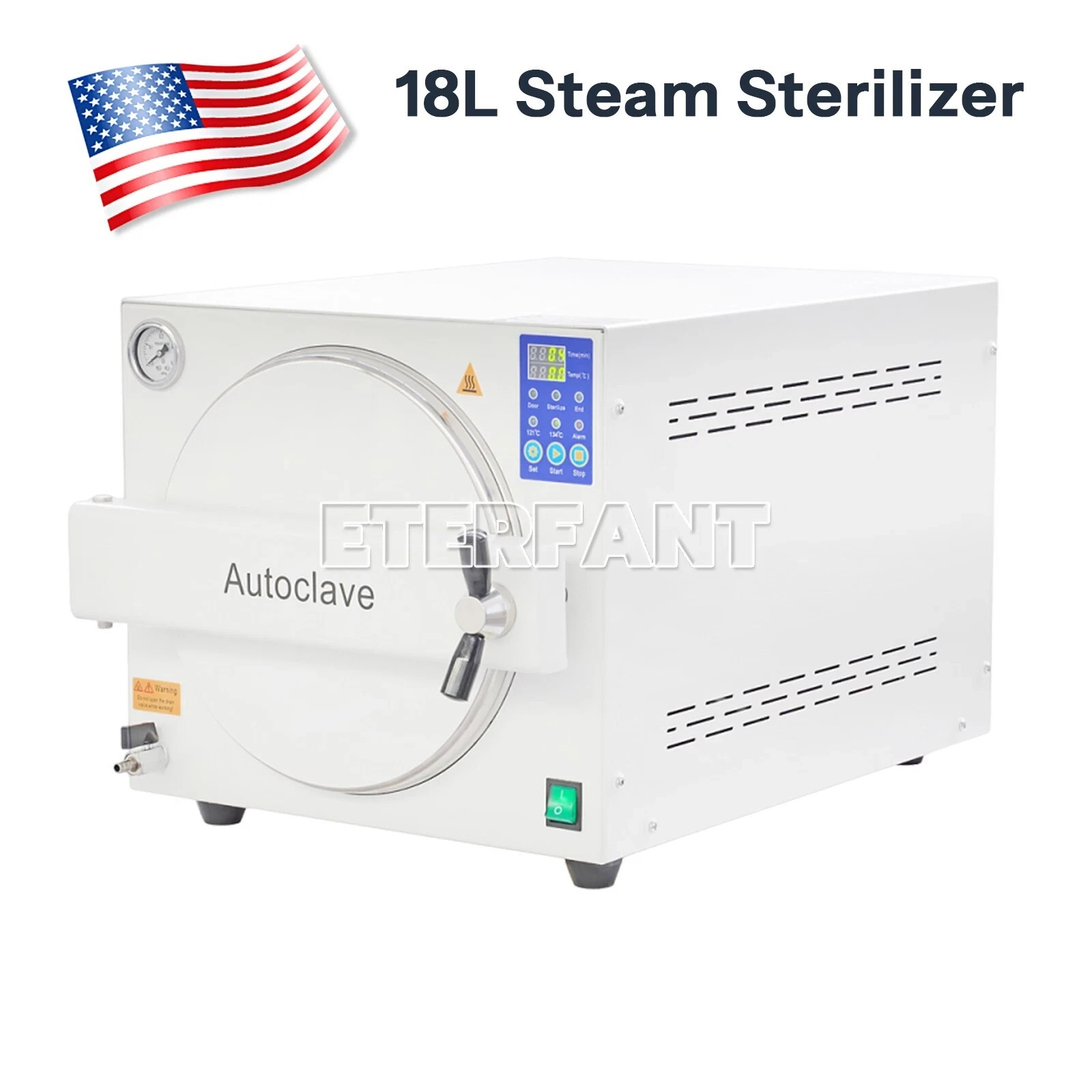 ETERFANT 18L ClassN Dental Medical Autoclave High Temperature Steam Sterilizer