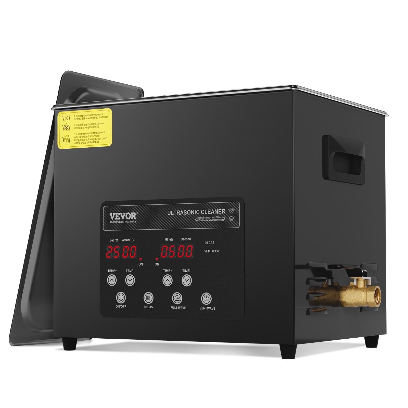 KFFKFF 10L Ultrasonic Cleaner 240W Digital Commercial Sonic Parts Wash Degas