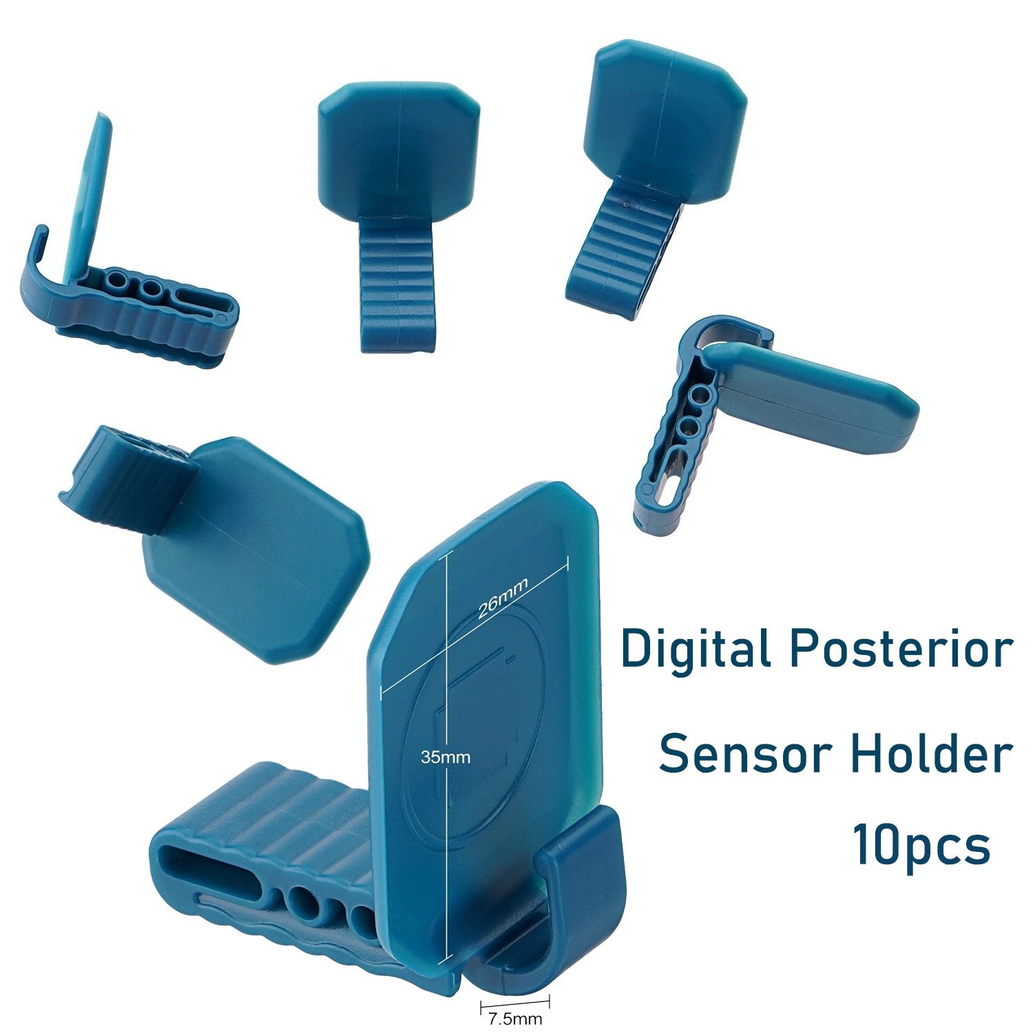 Dental Digital Posterior Bitewing Sensor Holder Autoclavable Red Yellow Blue 10x