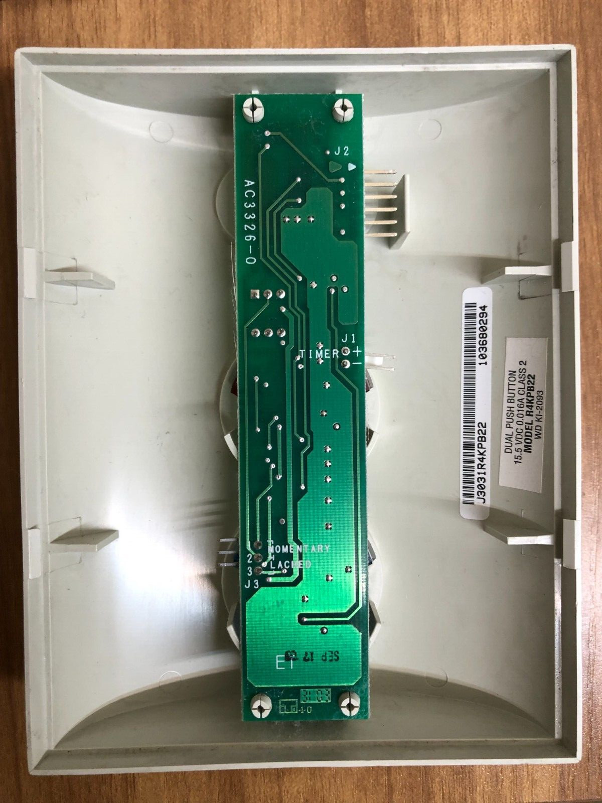 Rauland Responder 4000 R4KPB22 Dual Push Button Station