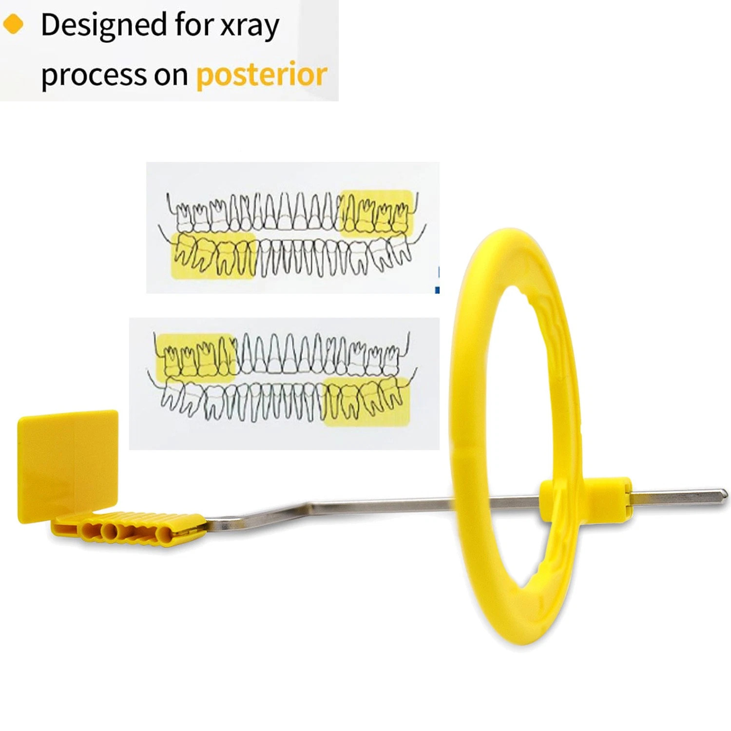 100pcs Autoclavable Adhesive Digital Posterior Sensor Holder Yellow
