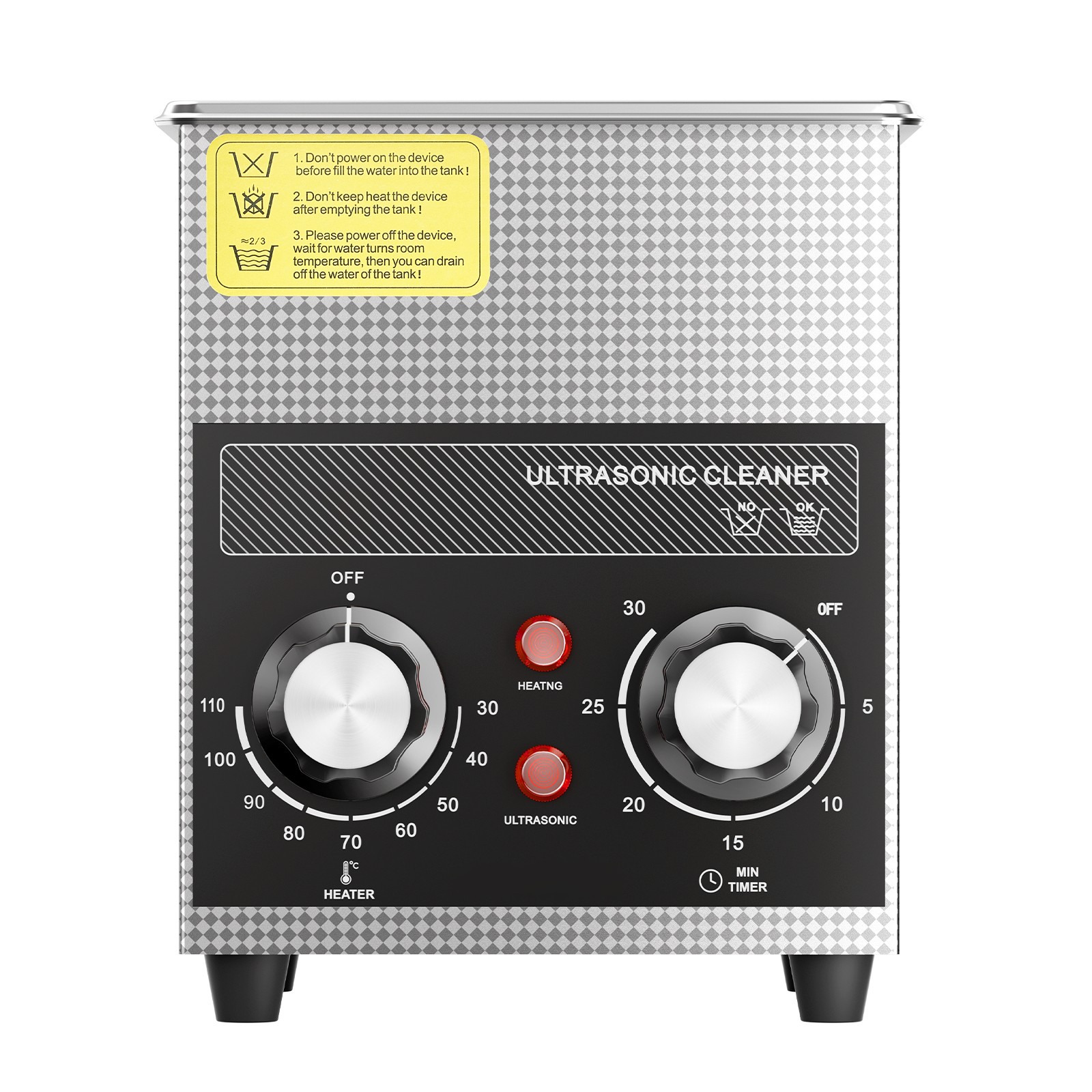VEVOR 2L Ultrasonic Cleaner with Heater Timer & Basket Digital Sonic Machine