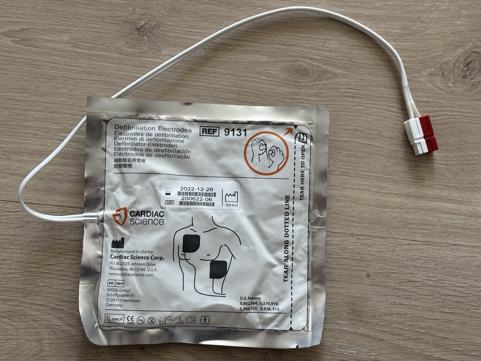 Cardiac Science Powerheart G3 AED Pads Electrodes REF 9131 TRAINING ONLY AS IS