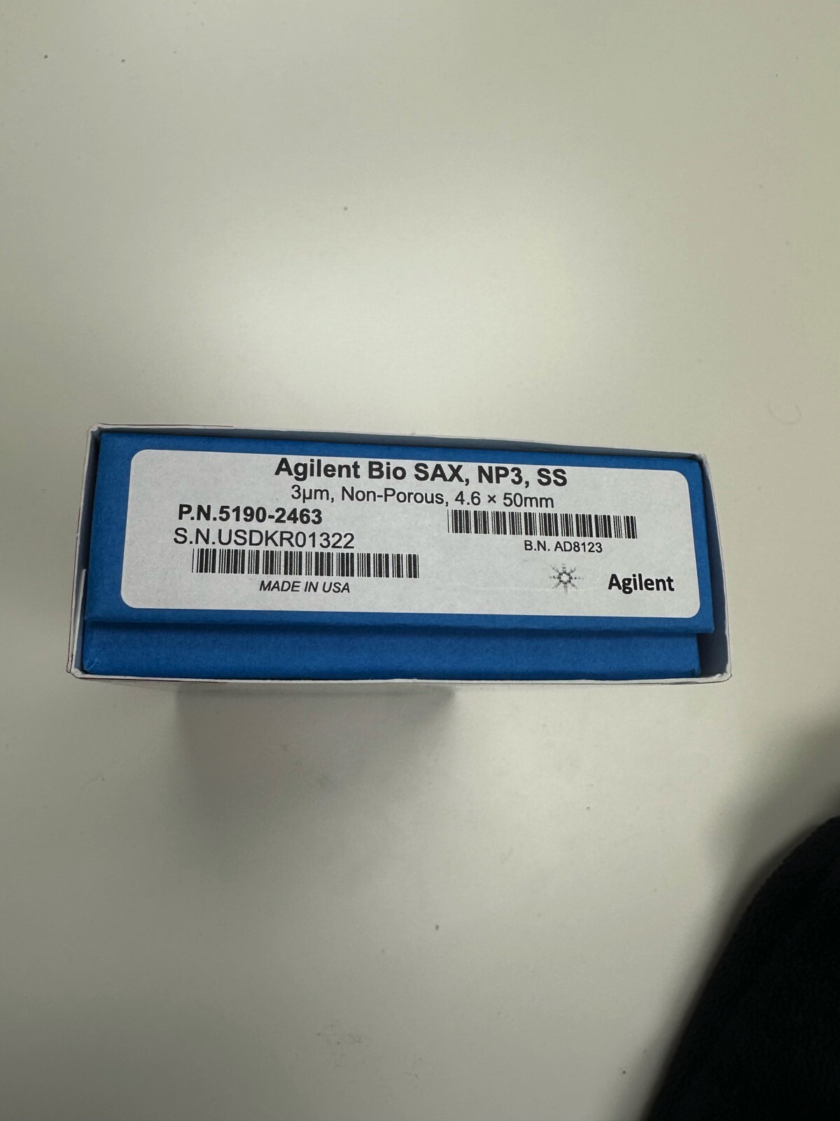 New SEALED Agilent 5190-2463 Bio SAX, NP3, 4.5 x 50 mm, guard