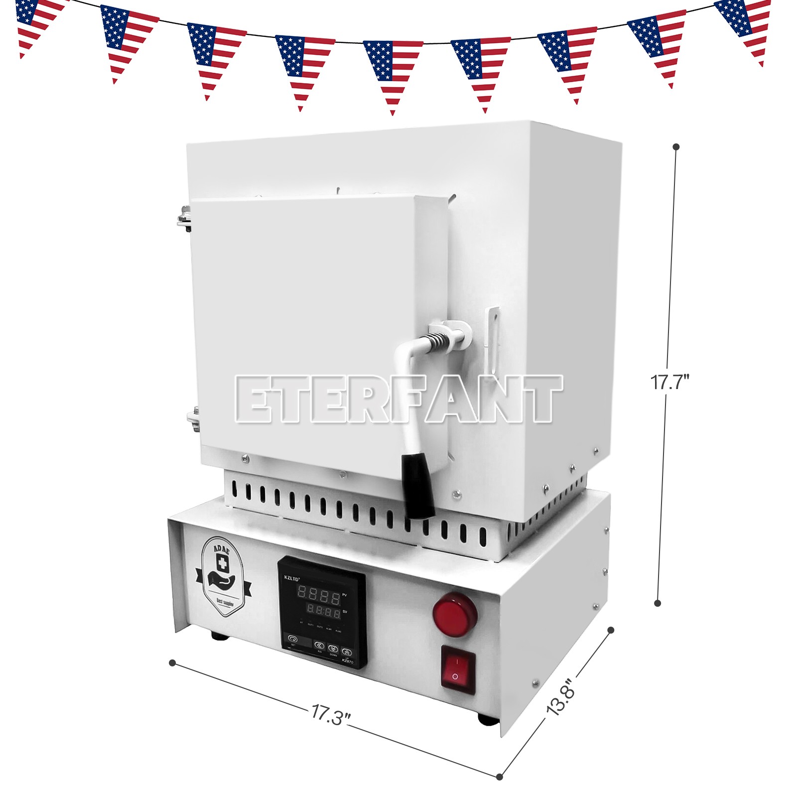 Dental 2000W Wax Burnout Furnace 1100℃ High Temperature Mini Wax Muffle Oven220V