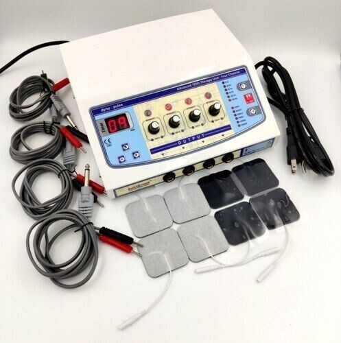 Electrotherapy 4 Channel Therapy Machine Digital Unit Home Use & Professional %