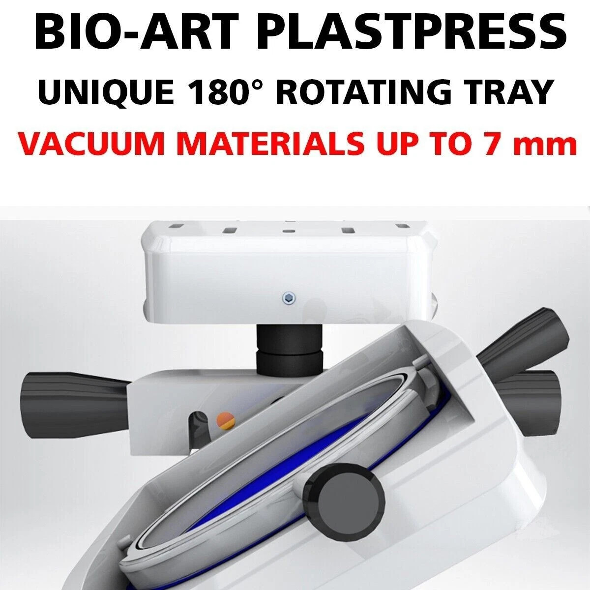 BIOART Dental Lab Plates Pressure Vacuum Forming PlastPress Machine 1400W Motor