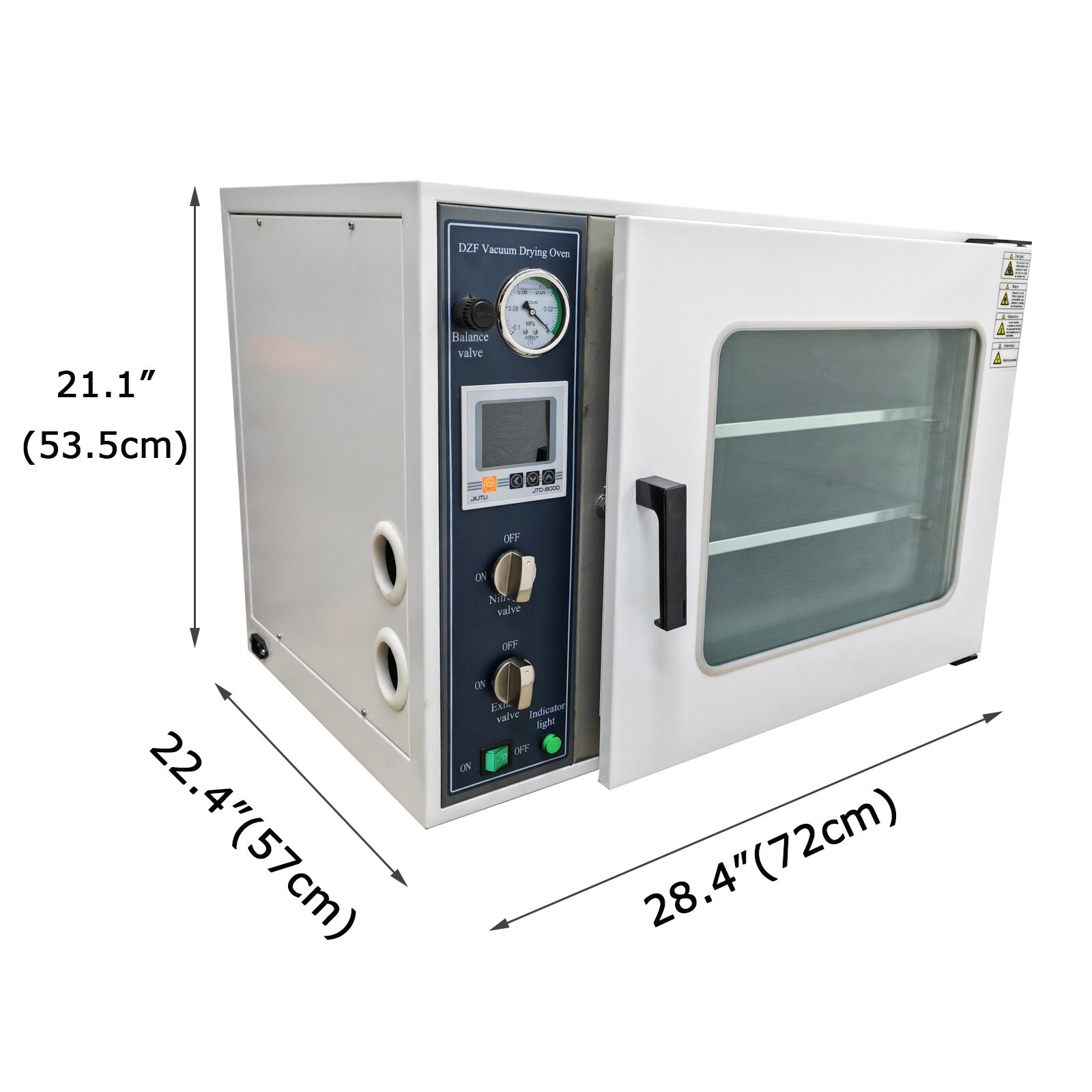Lab 1.9 Cu Ft Digital Vacuum Drying Oven(Install Nitrogen Inlet) 1400W 110V