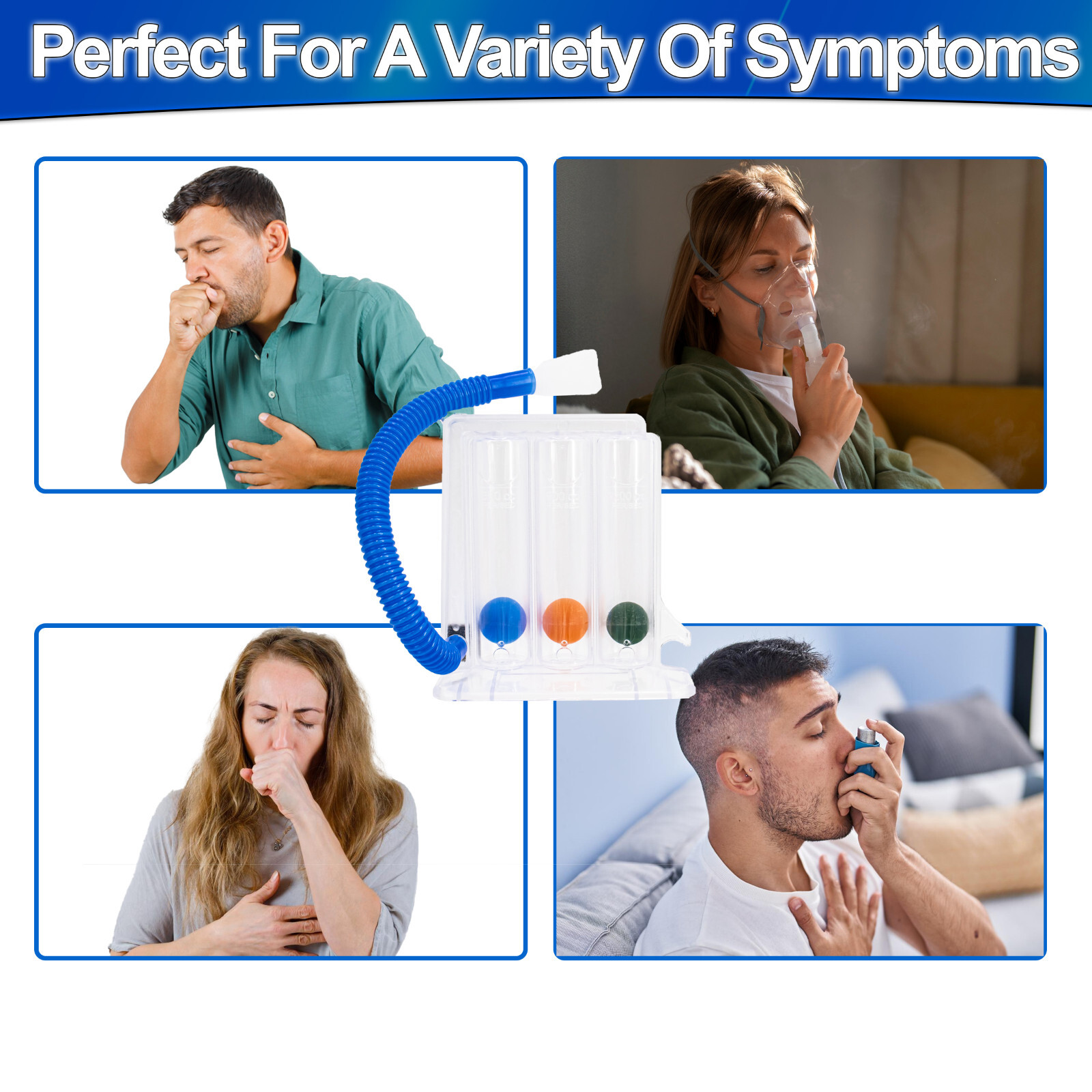 Lung Deep Breathing Exerciser Device Improve Respiratory Capacity & Muscle COPD