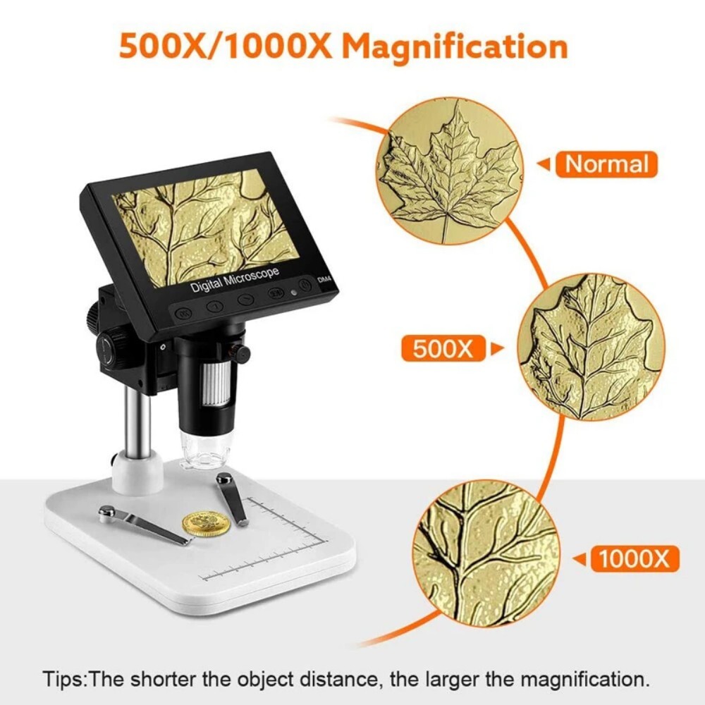Elikliv 4.3″ Coin LCD Digital 1000x Magnifier w/8 Adjustable LED Lights Used