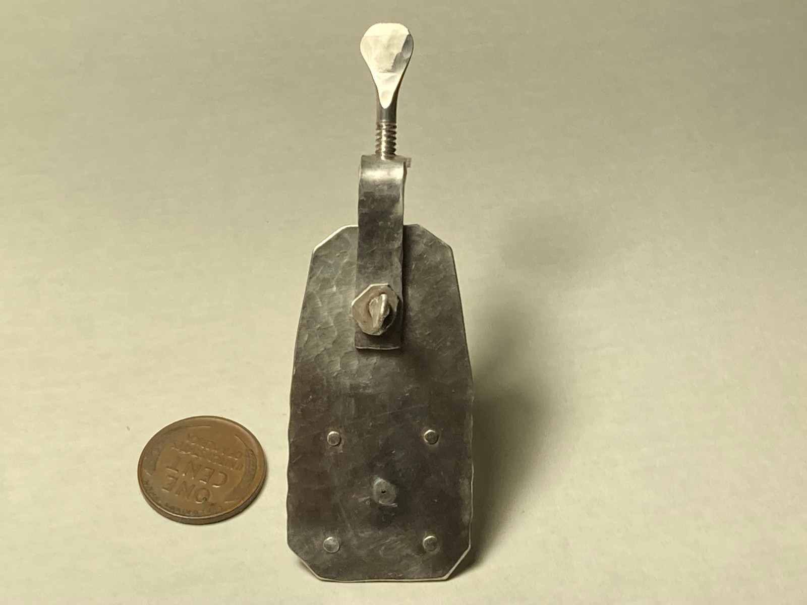 Silver Leeuwenhoek microscope reproduction 100x magnification, Museum quality.