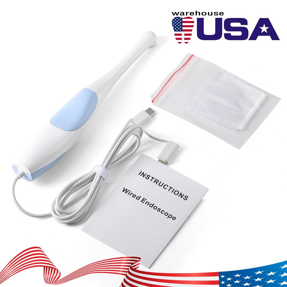 USB-C Intraoral Camera 1920*1440P HD 8 LED Auto Focus Apple Android Dental