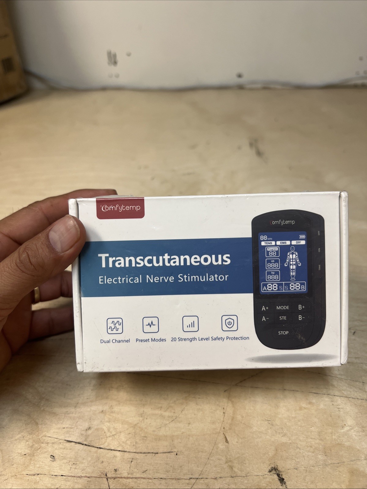 Comfytemp 4 Outputs TENS Unit Muscle Stimulator for Pain Relief, Unlimited Mode
