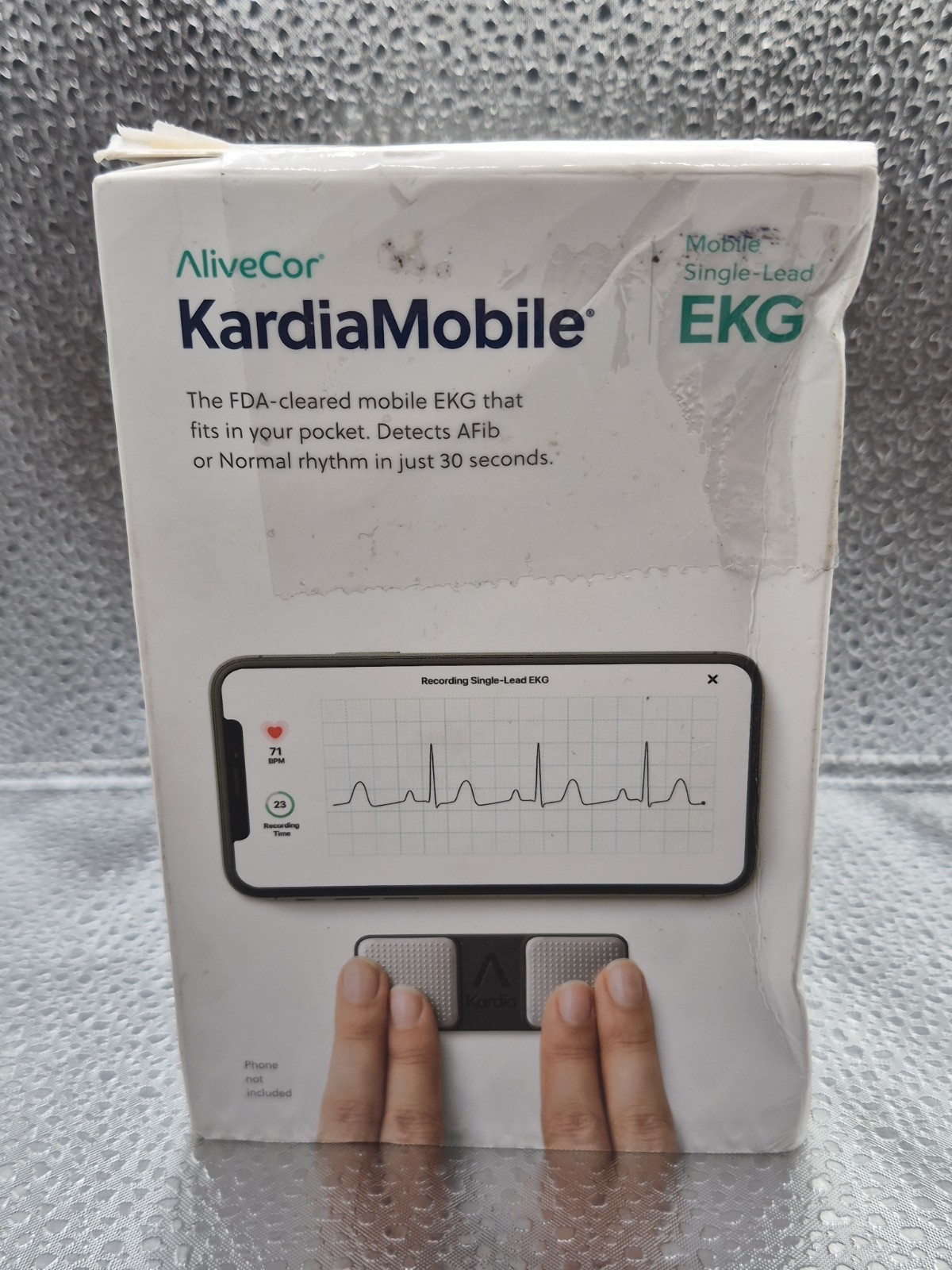 AliveCor KardiaMobile Mobile Single Lead EKG Heart Monitor Damaged Box