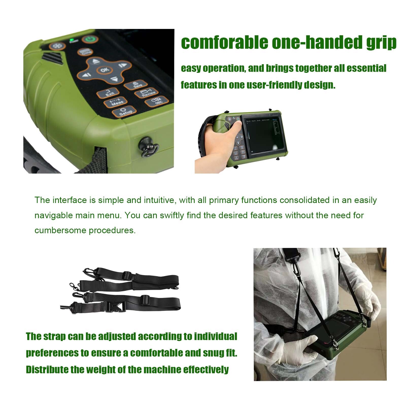 DAWEI Portable Veterinary Ultrasound Machine Handheld Scanner for Cow, Goat, Pig