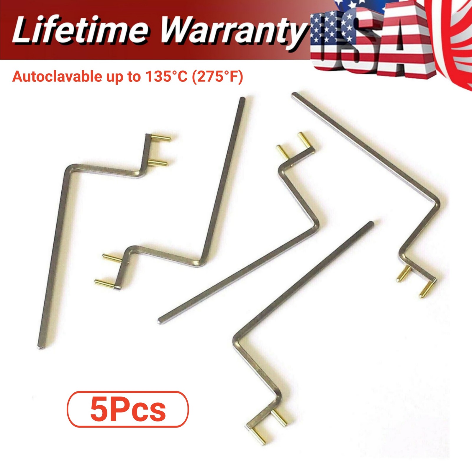 5Pcs Dental Posterior Indicator Arms Yellow X-Ray Sensor Holder Style XCP Model